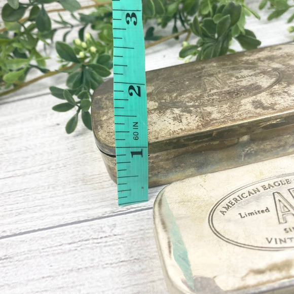 Vintage American Eagle Outfitters Dry Goods Silver Nesting Box Set of Three - Picture 10 of 11